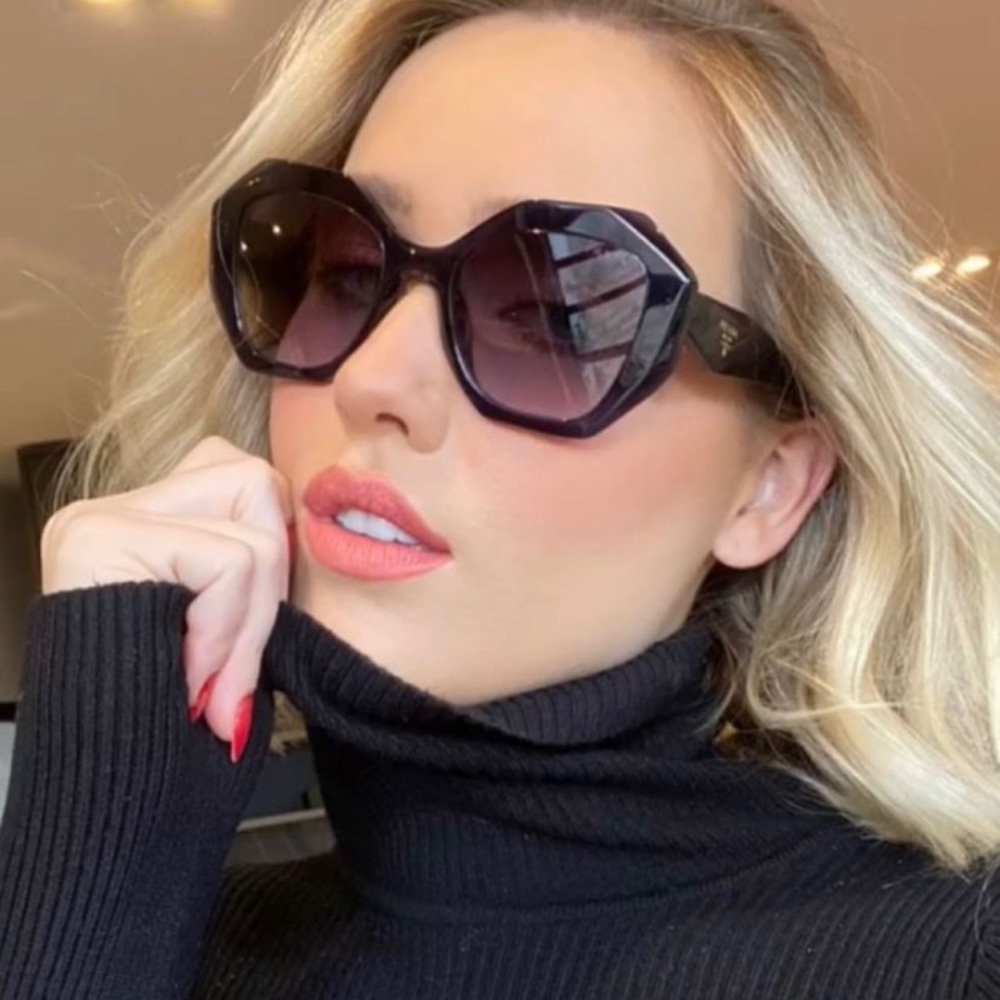 NEW PRADA PR16WS 08Q08I WOMEN’S SUNGLASSES PRADA SPR 16W BLUE EYEWEAR PR 16WS - Picture 1 of 12